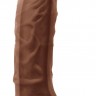 Кофейный фаллоимитатор Dual Density 5 Dildo - 17,3 см.