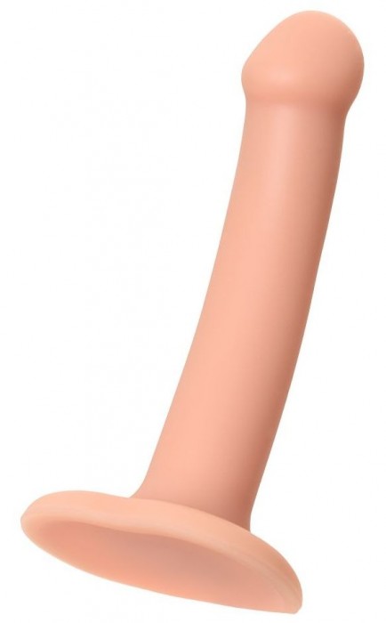 Телесный фаллос на присоске Silicone Bendable Dildo S - 17 см.