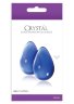 Большие синие стеклянные вагинальные шарики Crystal Kegel Eggs