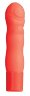 Оранжевый мини-вибромассажёр NEON BLISS VIBRATOR - 9 см.