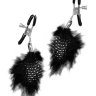 Зажимы на соски FEATHER NIPPLE CLAMPS с украшением из перышек