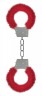 Пушистые красные наручники OUCH! Red