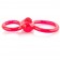 Красное двухпетельное кольцо с вибрацией Ofinity Plus