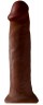 Коричневый фаллоимитатор-гигант на присоске 14  Cock - 36 см.