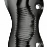 Черный рельефный мастурбатор N 69 Stroker