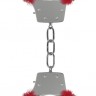 Красные пушистые наручники OUCH! Red