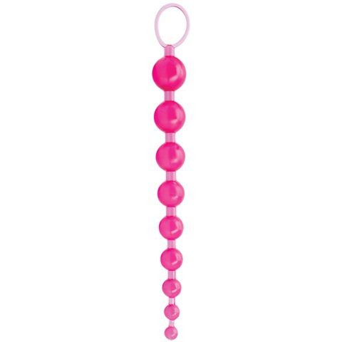 Розовые анальные бусы Sex Please! Sexy Beads - 25 см