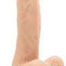 Телесный фаллоимитатор Realistic Cock With Scrotum 7 Inch - 18 см.