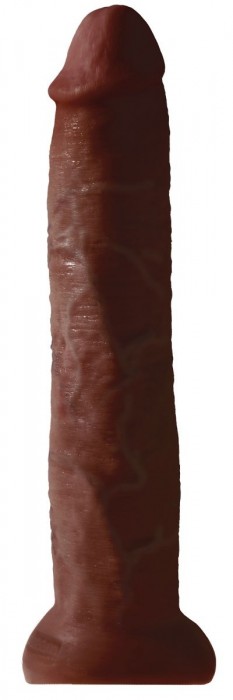 Коричневый фаллоимитатор-гигант на присоске 13  Cock - 33 см.
