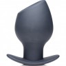 Малая черная анальная пробка Ass Goblet Silicone Hollow Anal Plug Small - 9,53 см.