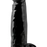 Большой черный фаллоимитатор Basix - 21,6 см.