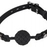 Черный силиконовый рельефный кляп Silicone Ball Gag