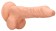 Телесный фаллоимитатор Realistic Dildo With Balls - 23 см.