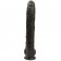 Черный длинный фаллоимитатор с мошонкой - 39 см.
