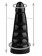Черная анальная втулка с шипиками - 21 см.