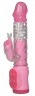 Розовый вибратор Vibrating Rabbit с клиторальным зайчиком - 22 см.