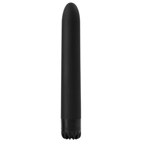 Чёрный классический вибратор CLASSIC VIBE BLACK MEDIUM - 18 см.