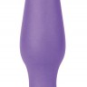 Фиолетовая анальная пробка Silky Buttplug Big Purple - 16 см.