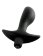 Чёрная анальная вибропробка с широким основанием Vibrating Perfect Plug - 12,5 см.