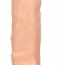 Телесный фаллоимитатор Silicone Dildo With Balls - 17,8 см.