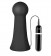 Большая чёрная вибропробка MENZSTUFF VIBRATING BUTTCRASHER BULBOUS - 20 см.
