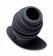 Средняя черная анальная пробка Hive Ass Tunnel Silicone Ribbed Hollow Anal Plug Medium - 8,13 см.