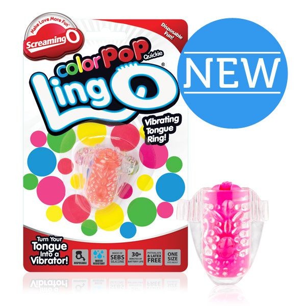 Розовое виброколечко на язык Ling O
