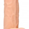 Телесный фаллоимитатор Silicone Dildo With Balls - 21,6 см.