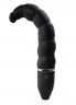 Чёрный анальный стимулятор с вибрацией PURRFECT SILICONE DELUXE 5.5INCH - 14 см.