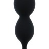Черная анальная пробка-елочка SILICONE ANAL BEAD - 16,5 см.