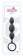 Черная анальная пробка-елочка SILICONE ANAL BEAD - 16,5 см.