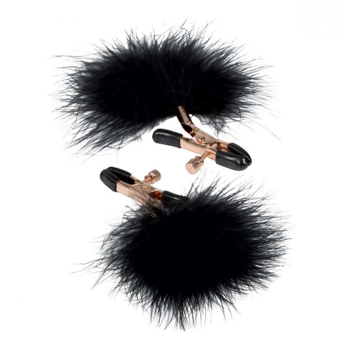 Золотистые зажимы для сосков с пухом Entice Feather Nipplettes