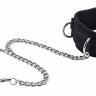 Чёрный воротник с зажимами для сосков Velcro Collar
