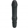 Черный мини-вибратор Stev -13,5 см.