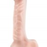 Телесный фаллоимитатор с мошонкой Dr. Skin 9 Inches Cock 1 - 22,86 см.