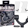 Эрекционное кольцо с вибрацией и анальным стимулятором Black Hour Penisring