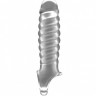 Прозрачная ребристая насадка Stretchy Penis Extension No.32