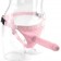 Нежно-розовый страпон с вибрацией Tru-Fit Vibrating Strap-On - 16 см.