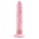 Нежно-розовый страпон с вибрацией Tru-Fit Vibrating Strap-On - 16 см.