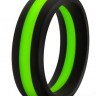 Черно-зеленое эрекционное кольцо Silicone Go Pro Cock Ring