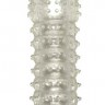 Прозрачная насадка с шипиками Cristal Condom - 12,5 см.