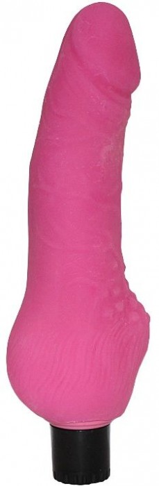 Розовый реалистичный вибратор VIBRO REALISTIC - 24 см.