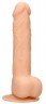 Телесный фаллоимитатор Silicone Dildo With Balls - 24 см.