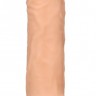 Телесный фаллоимитатор Silicone Dildo With Balls - 24 см.