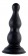 Чёрная фигурная анальная втулка - 15 см.
