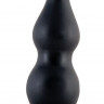 Чёрная фигурная анальная втулка - 15 см.