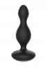 Чёрная анальная пробка с электростимуляцией E-Stimulation Vibrating Buttplug - 14 см.