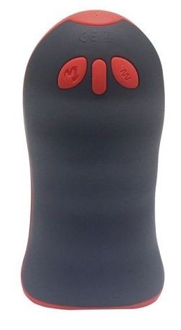 Черный вибромастурбатор Vibrating Stroker