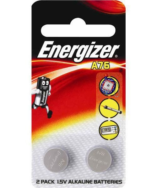 Батарейки Energizer Alkaline типа LR44/A76 - 2 шт.