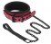 Розово-черный ошейник COLLAR   LEASH с поводком